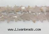 CFG983 15.5 inches 33*33mm carved star rose quartz beads