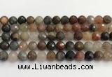 CFJ219 15.5 inches 10mm faceted round fancy jasper beads