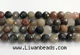 CFJ220 15.5 inches 12mm faceted round fancy jasper beads