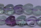 CFL1052 15 inches 10*10mm heart natural fluorite gemstone beads