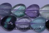 CFL1055 15 inches 16*16mm heart natural fluorite gemstone beads