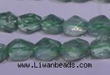 CFL1082 15 inches 9*12mm faceted nuggets green fluorite beads