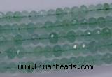 CFL110 15.5 inches 4*6mm faceted rondelle green fluorite beads