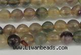 CFL1112 15.5 inches 8mm faceted round yellow fluorite gemstone beads