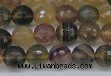 CFL1114 15.5 inches 12mm faceted round yellow fluorite gemstone beads