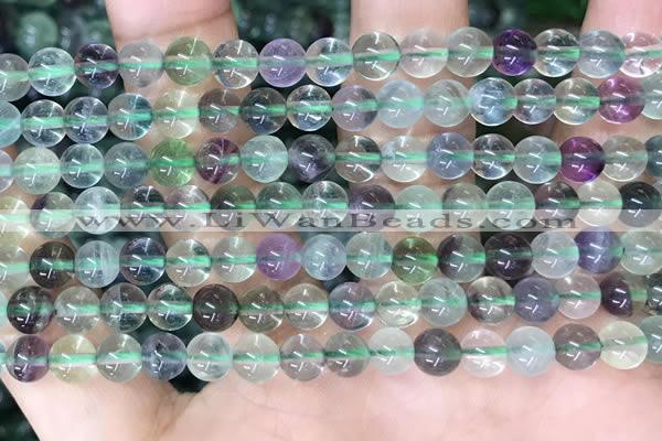 CFL1151 15.5 inches 6mm round fluorite gemstone beads