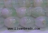 CFL1202 15.5 inches 10*14mm rice green fluorite gemstone beads