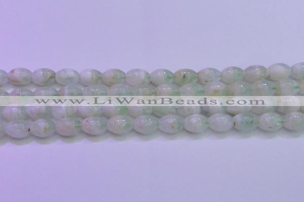 CFL1202 15.5 inches 10*14mm rice green fluorite gemstone beads