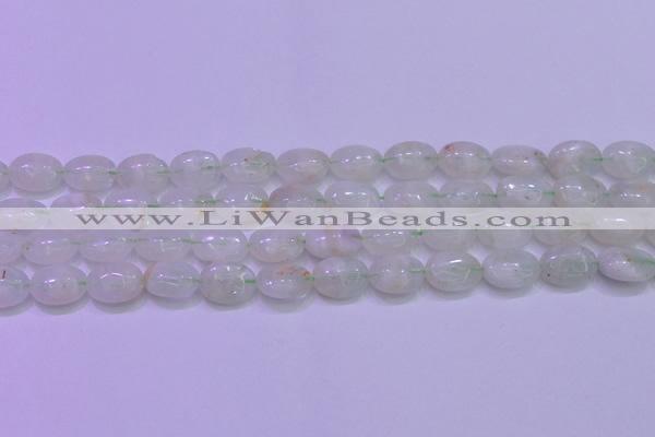 CFL1217 15.5 inches 10*14mm oval green fluorite gemstone beads