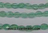 CFL122 15.5 inches 6*8mm faceted oval green fluorite beads