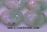 CFL1221 15.5 inches 18*25mm oval green fluorite gemstone beads