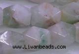 CFL1229 15.5 inches 13*18mm - 15*20mm faceted nuggets green fluorite beads