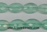 CFL126 15.5 inches 13*18mm faceted oval green fluorite beads