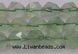 CFL1403 15.5 inches 10mm faceted nuggets green fluorite beads