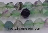 CFL1407 15.5 inches 8mm faceted nuggets fluorite gemstone beads