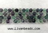 CFL1463 15.5 inches 10mm round A grade fluorite gemstone beads