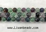 CFL1466 15.5 inches 16mm round A grade fluorite gemstone beads