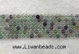 CFL1470 15.5 inches 4mm round AA grade fluorite gemstone beads