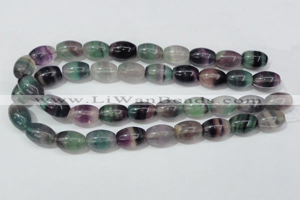 CFL159 15.5 inches 15*20mm rice natural fluorite gemstone beads