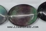 CFL172 15.5 inches 25*35mm oval natural fluorite beads wholesale