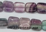 CFL174 15.5 inches 14*14mm square natural fluorite beads wholesale