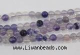 CFL200 15.5 inches 4mm round purple fluorite gemstone beads wholesale