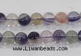 CFL202 15.5 inches 8mm round purple fluorite gemstone beads wholesale