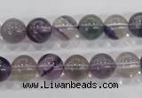 CFL203 15.5 inches 10mm round purple fluorite gemstone beads wholesale