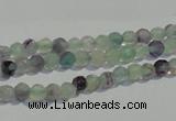 CFL250 15.5 inches 4mm faceted round natural fluorite beads