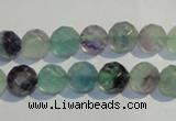 CFL252 15.5 inches 8mm faceted round natural fluorite beads