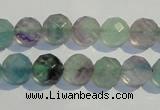 CFL253 15.5 inches 10mm faceted round natural fluorite beads