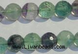 CFL254 15.5 inches 12mm faceted round natural fluorite beads