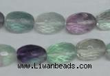 CFL307 15.5 inches 10*14mm faceted rice natural fluorite beads