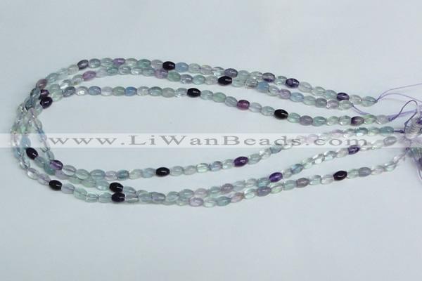 CFL322 15.5 inches 4*8mm rice natural fluorite beads wholesale