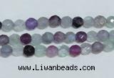 CFL323 15.5 inches 6mm faceted round natural fluorite beads