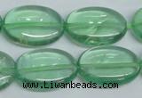 CFL337 15.5 inches 18*25mm oval natural green fluorite beads