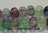 CFL468 15.5 inches 10*14mm pumpkin natural fluorite beads