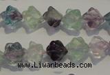 CFL481 15.5 inches 8*8mm carved cube natural fluorite beads