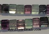 CFL489 15.5 inches 8*8mm cube natural fluorite beads