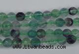 CFL51 15.5 inches 6mm faceted round AB grade natural fluorite beads