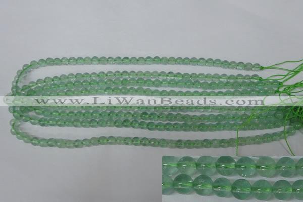 CFL601 15.5 inches 6mm round AB grade green fluorite beads wholesale