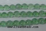 CFL602 15.5 inches 8mm round AB grade green fluorite beads wholesale