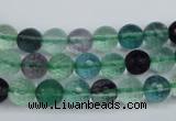 CFL62 15.5 inches 8mm faceted round A grade natural fluorite beads