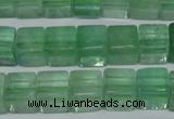 CFL633 15.5 inches 10*10mm cube green fluorite beads wholesale