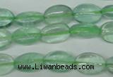 CFL642 15.5 inches 10*14mm oval green fluorite beads wholesale