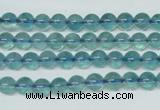 CFL661 15.5 inches 6mm round AB grade blue fluorite beads wholesale