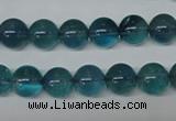 CFL663 15.5 inches 10mm round AB grade blue fluorite beads wholesale