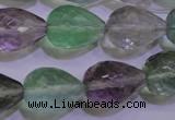 CFL715 15.5 inches 15*20mm faceted teardrop natural fluorite beads