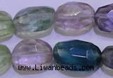 CFL728 15.5 inches 16*22mm faceted nuggets natural fluorite beads