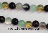 CFL752 15.5 inches 8mm round rainbow fluorite gemstone beads